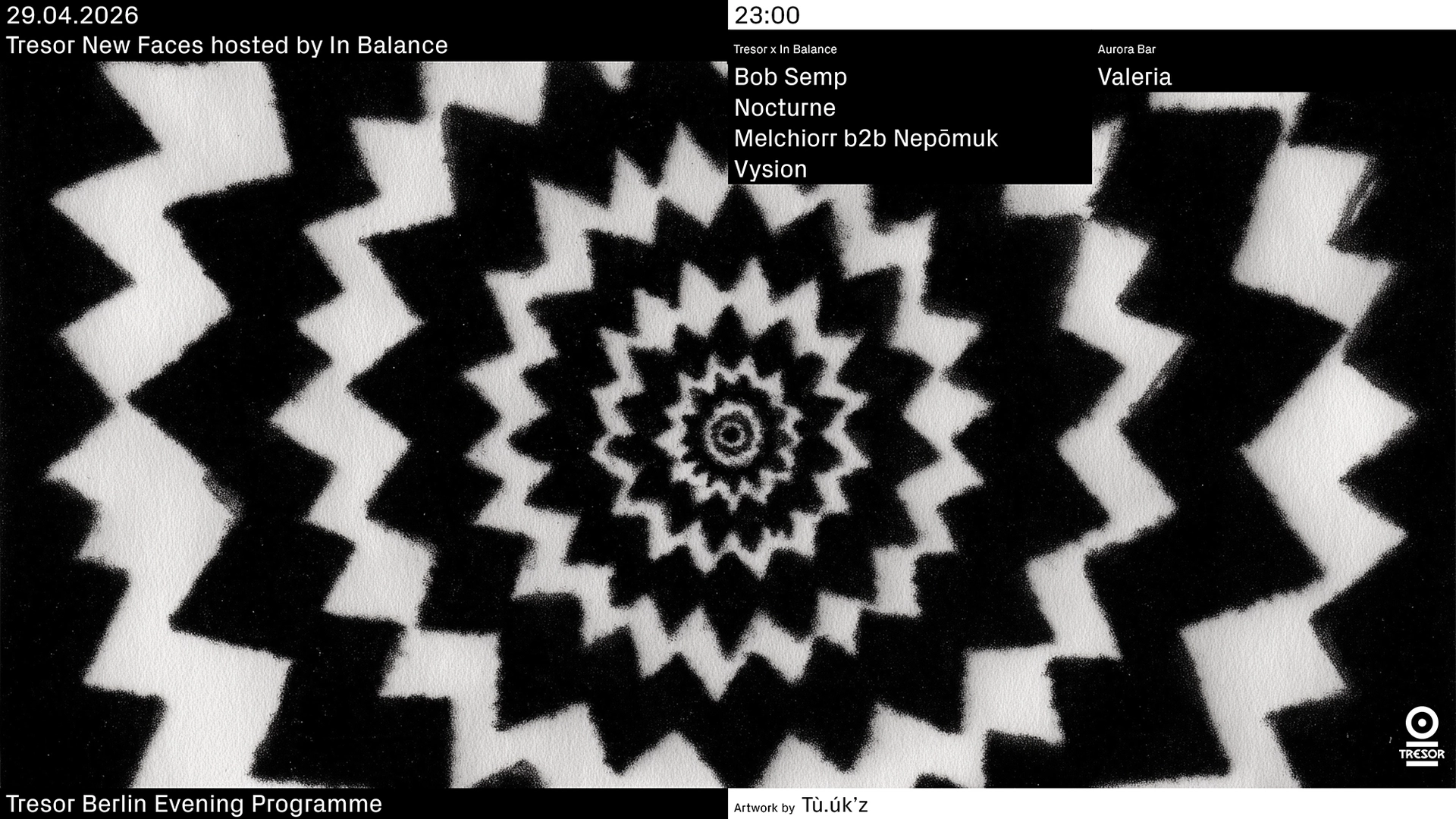 Tresor New Faces hosted by In Balance