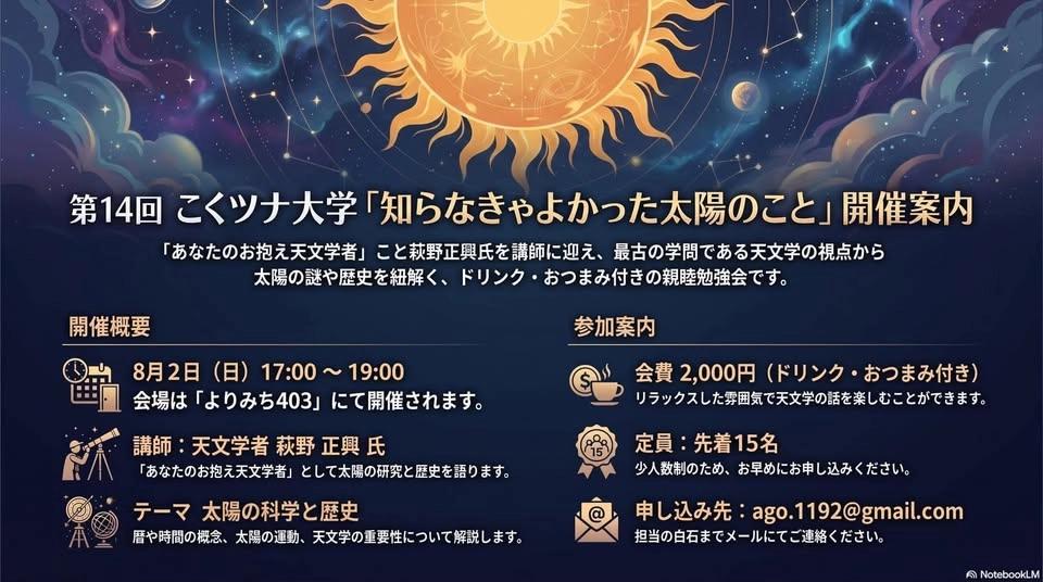 第14回 こくツナ大学