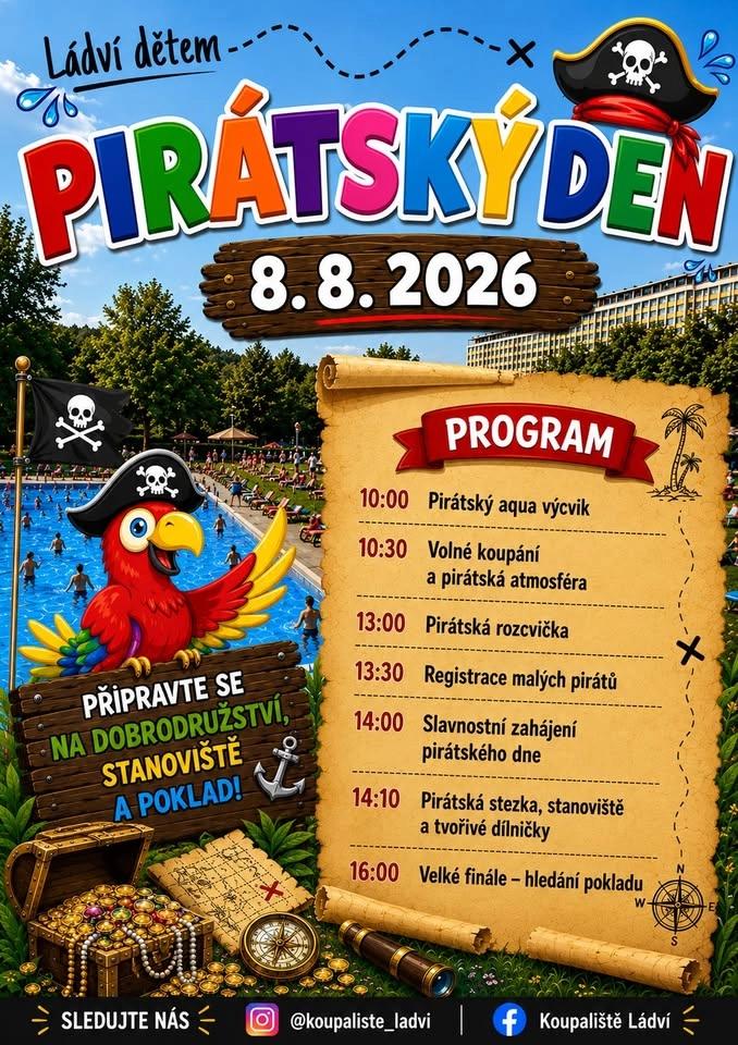PIRÁTSKÝ DEN NA KOUPALIŠTI LÁDVÍ