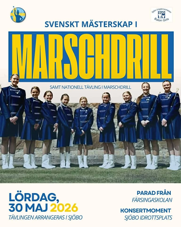 SM i marschdrill
