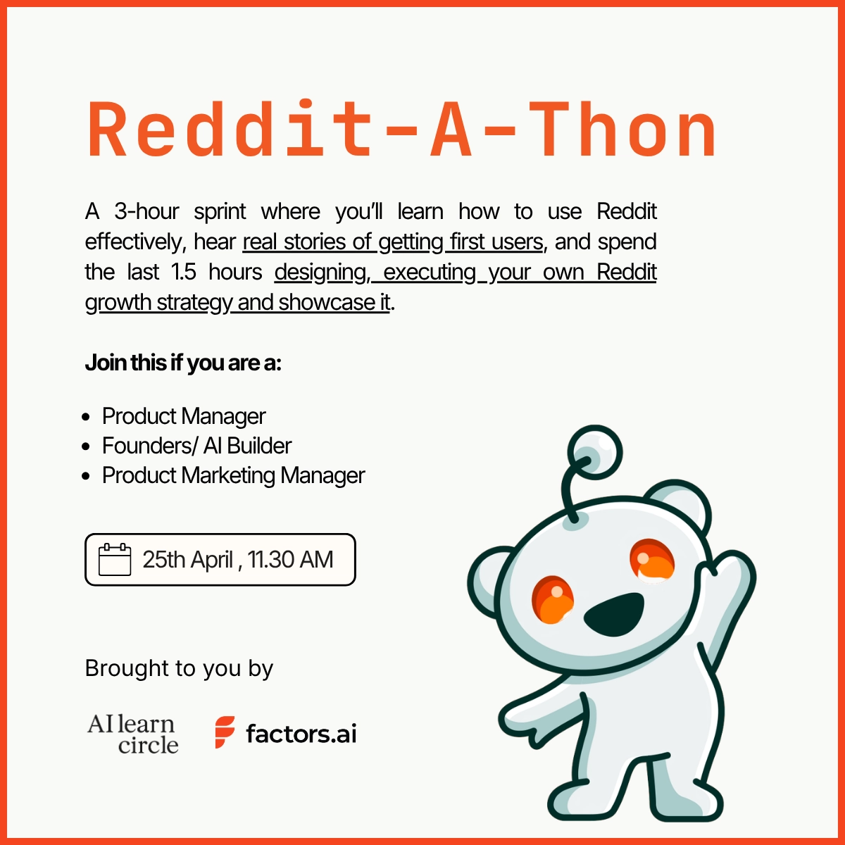 Reddit-a-thon: 3-hour sprint to kickstart your Reddit growth