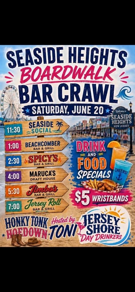 Seaside Heights Bar Crawl Honky Tonk Hoedown