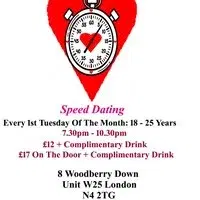 Speed Dating. 18 - 25 years. Tuesdays