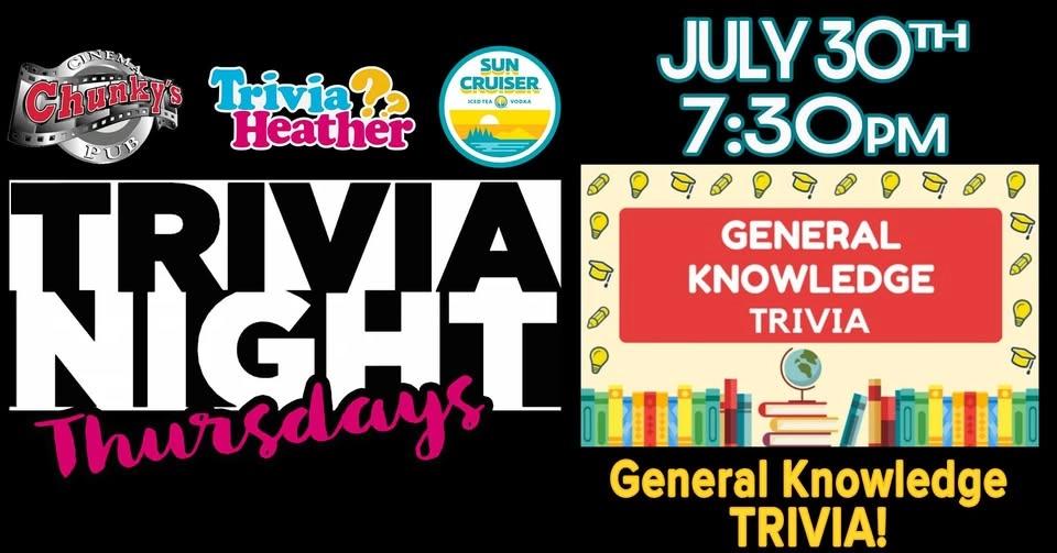 18+ LIVE TRIVIA NIGHTS: GENERAL KNOWLEDGE! 7/30