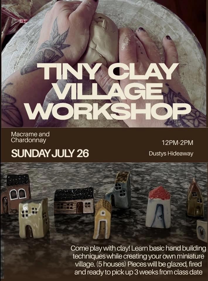 Tiny clay village hand building workshop
