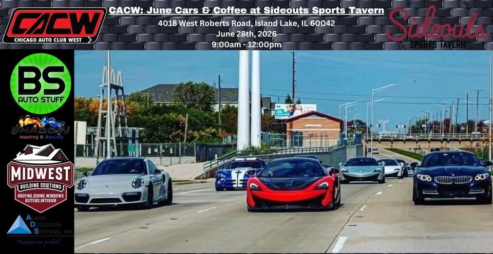 CACW: June Cars & Coffee at Sideouts Sports Tavern