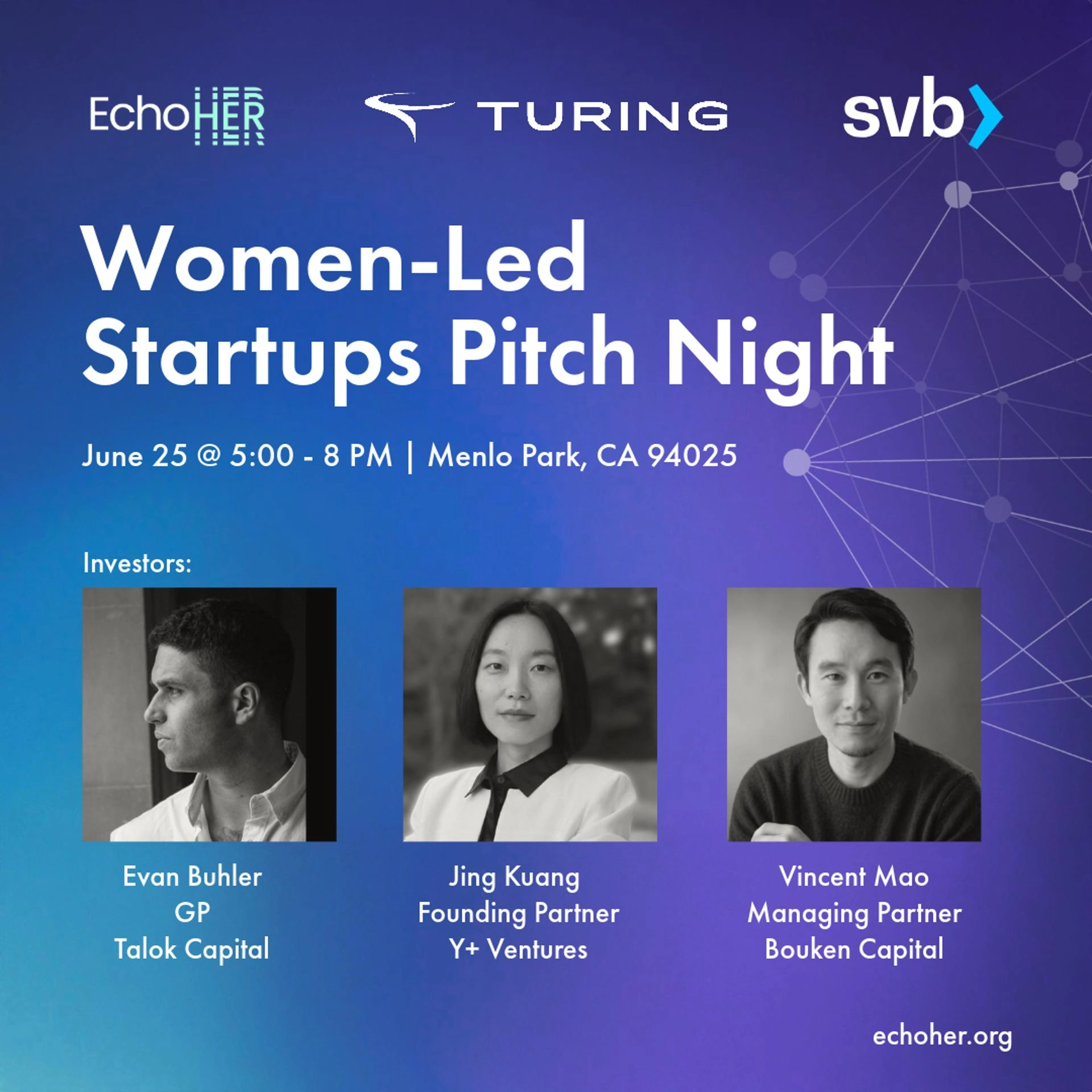 EchoHer Pitch & Network Night #10: Women-Led Startups