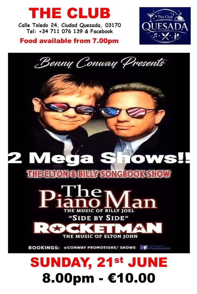 BILLY JOEL & ELTON JOHN TRIBUTE - €10.00