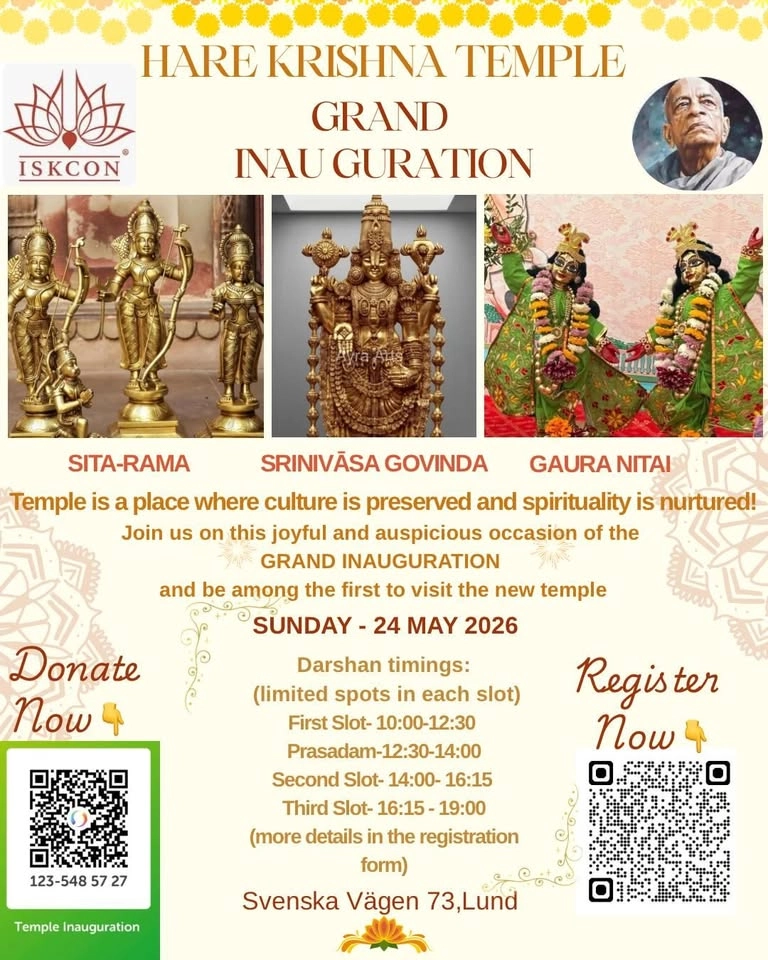 Grand opening / Retreat - Hare Krishna temple