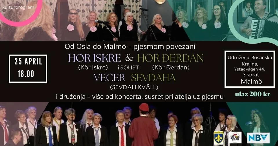 Večer Sevdaha i druženja u Malmö. Od Osla do Malmö - pjesmom povezani