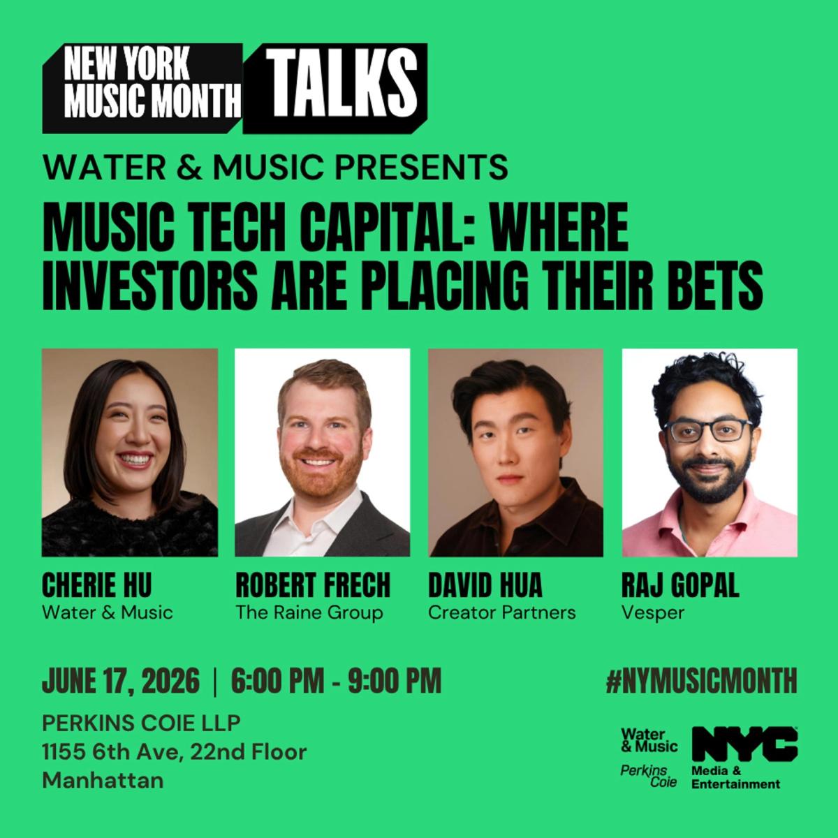 Music Tech Capital: Where Investors Are Placing Their Bets — 2026 New York Music Month Edition