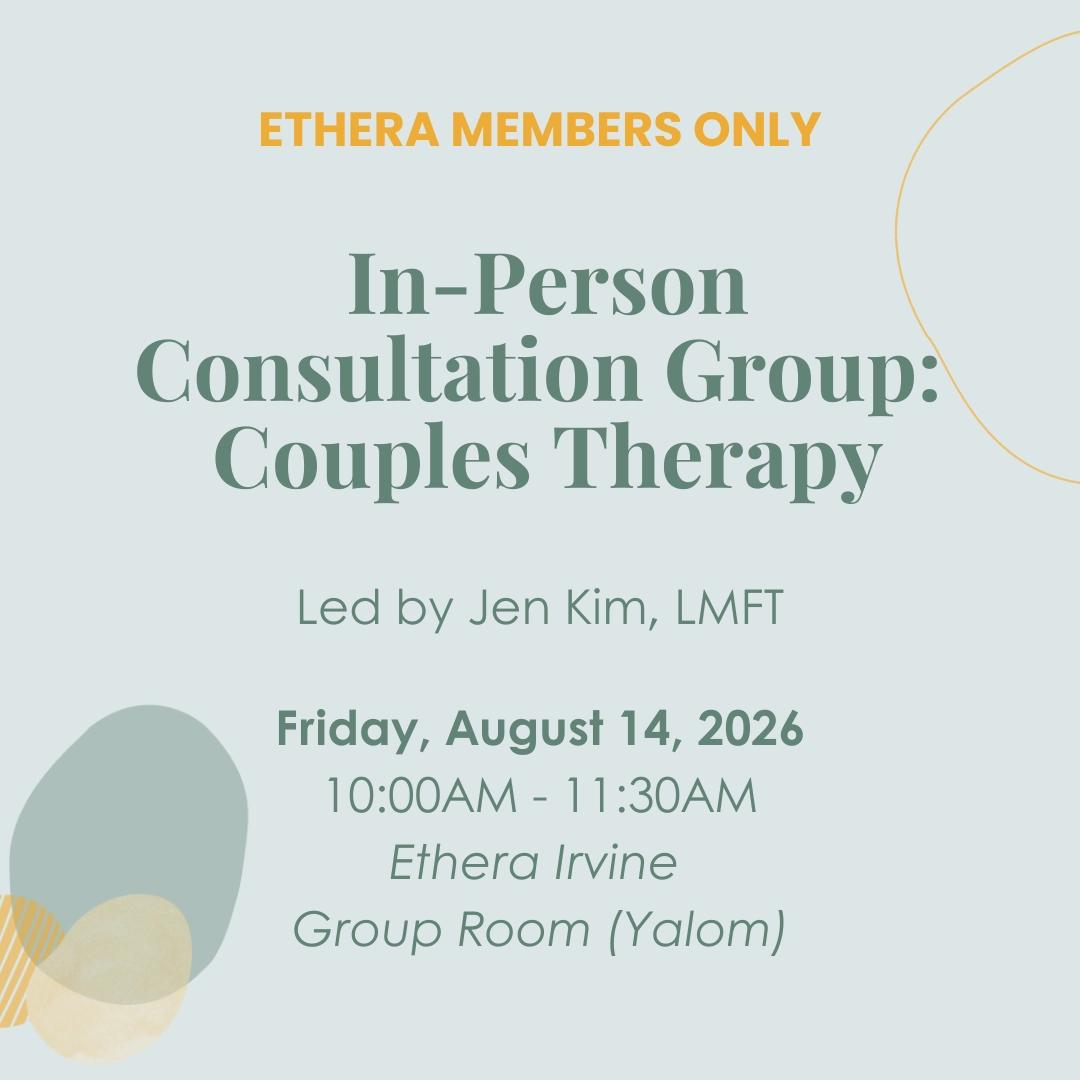 In-Person Consultation Group: Couples Therapy