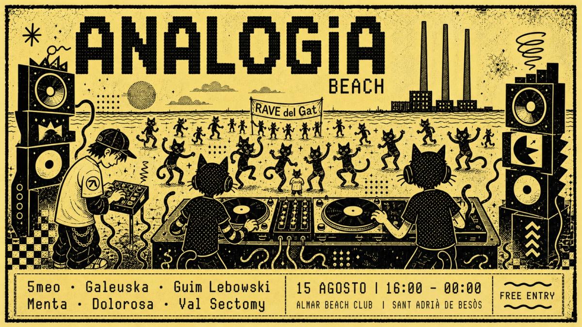 ANALOGIA beach: Rave del Gat tribute - FREE BEACH PARTY