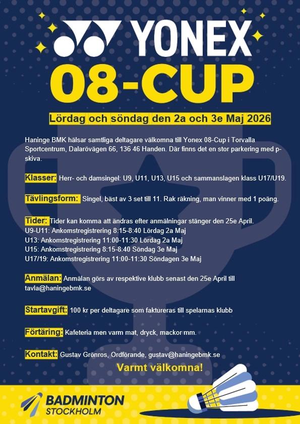 YONEX 08-Cup Haninge 2026