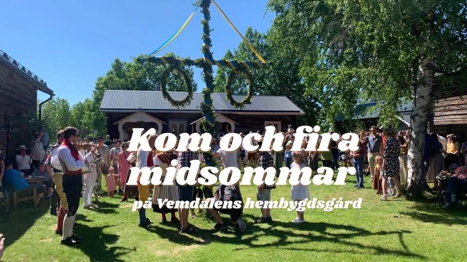 Midsommarfirande på Vemdalens hembygdsgård