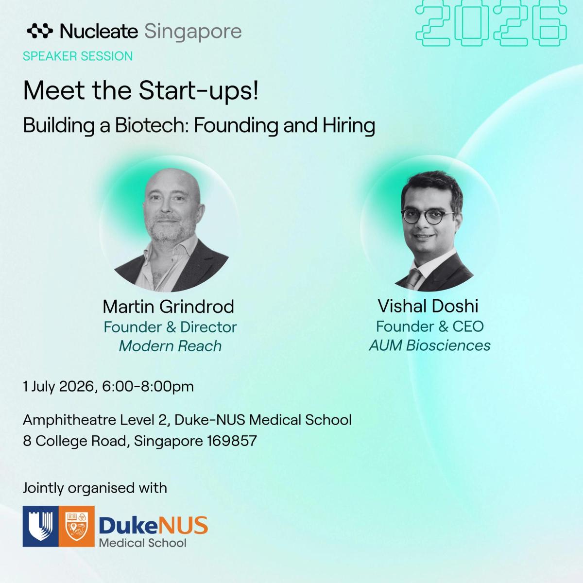 Meet the Start-ups! Building a Biotech: Founding and Hiring