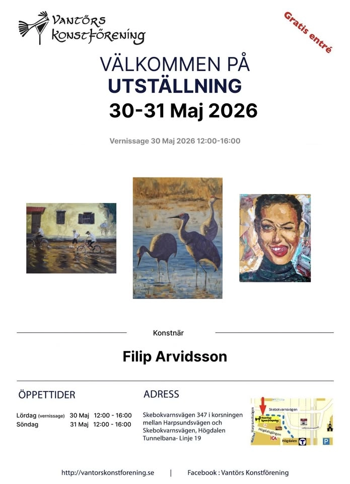 Konst utställning Filip Arvidsson