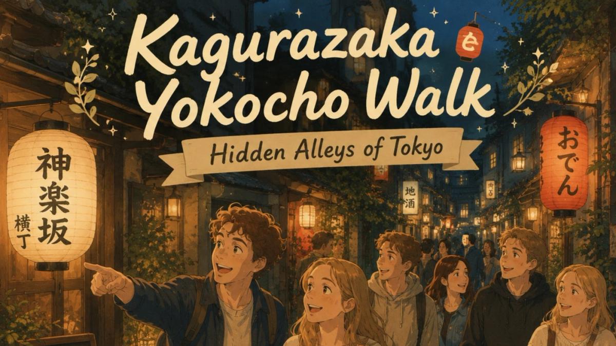 🏮 Kagurazaka Yokocho Walk 🚶♂️🚶♀️ Hidden Alleys of Tokyo