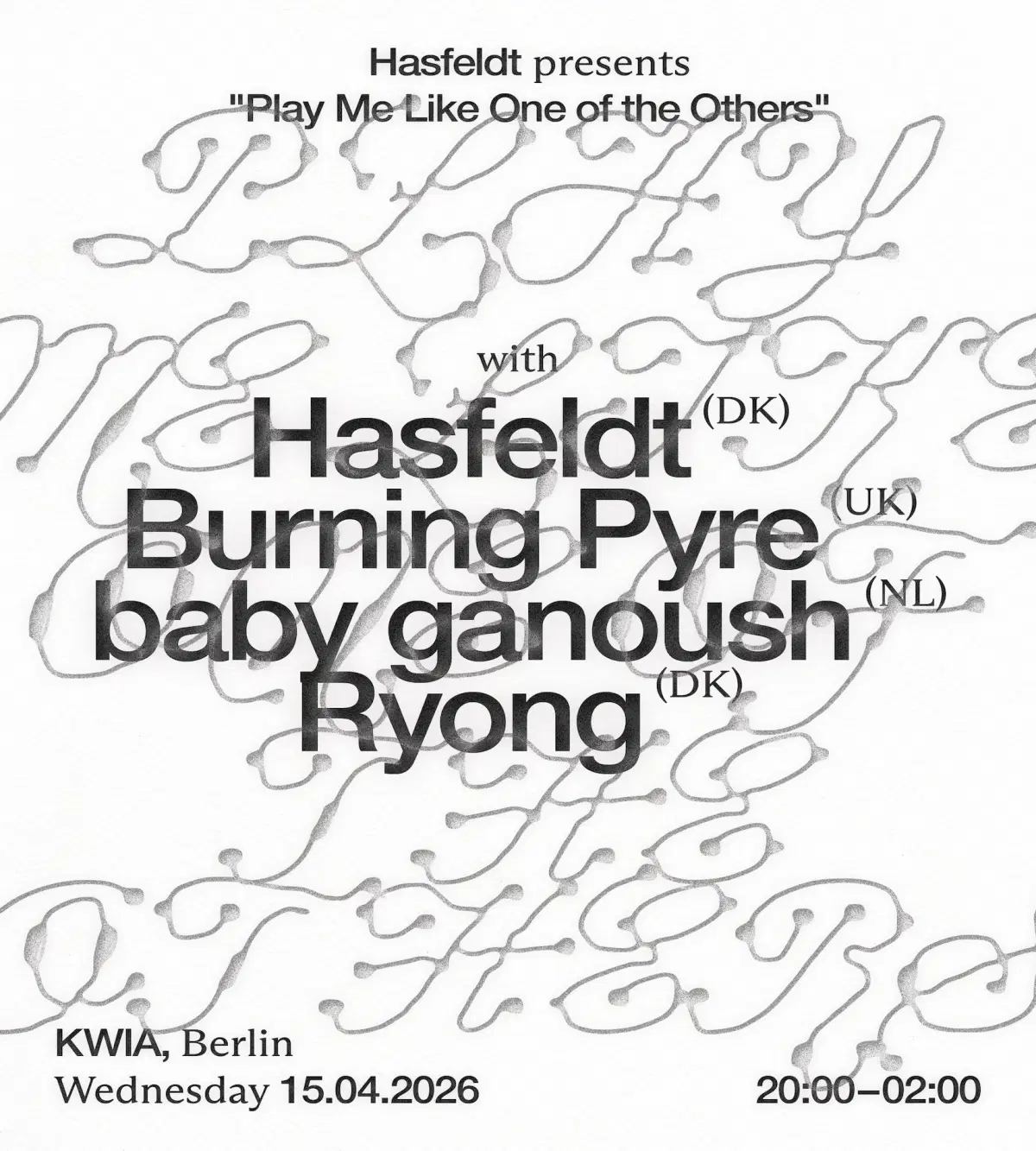 Hasfeldt presents 'Play Me Like One of the Others'