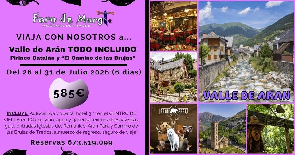 Circuito VALLE DE ARÁN + Pirineo Catalán y Camino de la Bruja TODO INCLUIDO