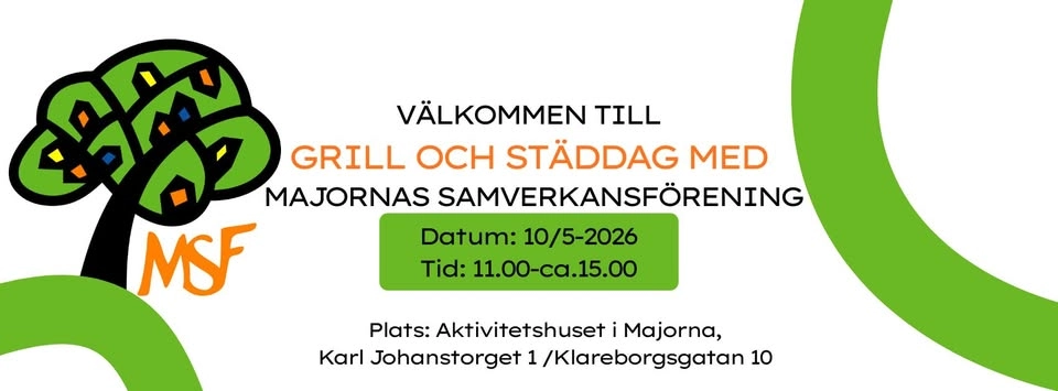 Grill och städdag på Aktivitetshuset