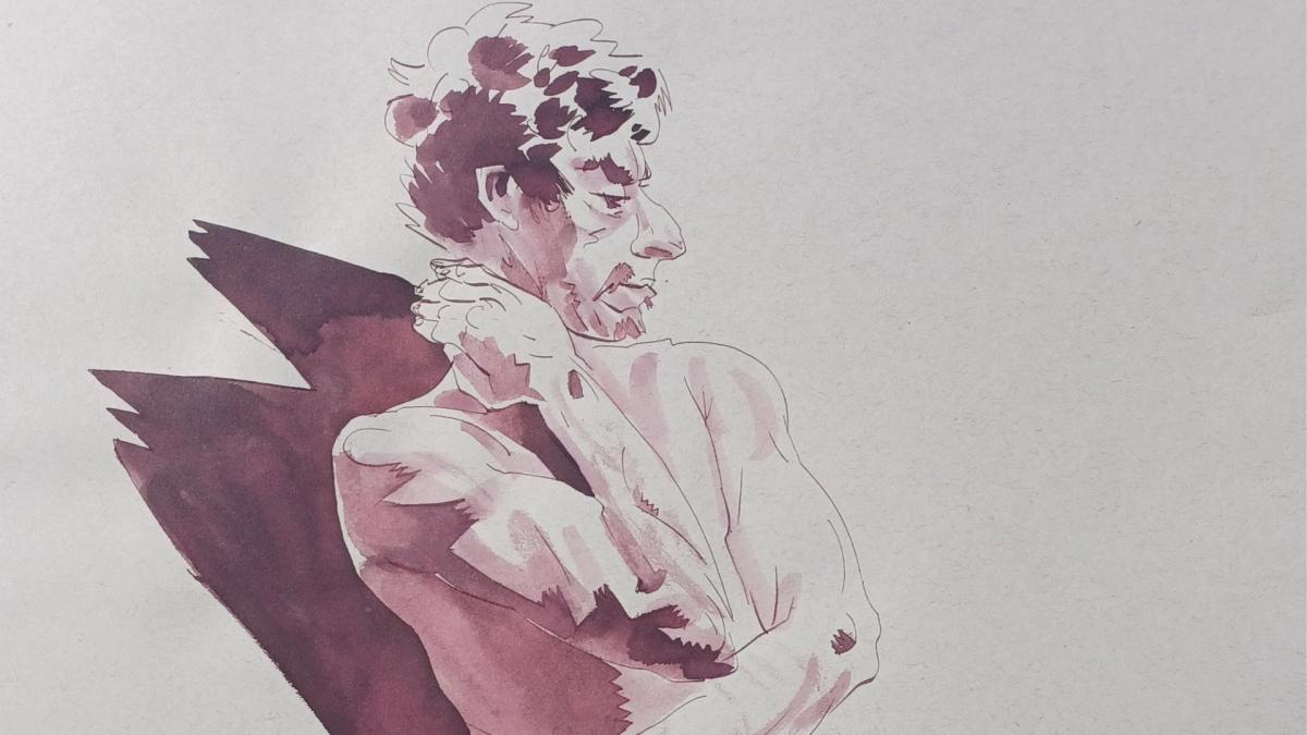 Figure drawing from the live model
