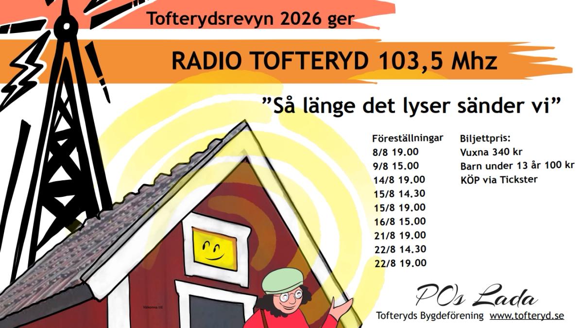 RADIO TOFTERYD 103,5 Mhz.