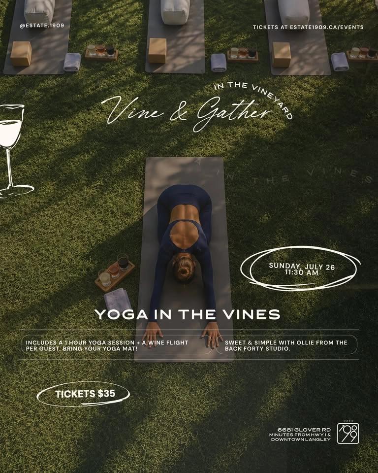 Yoga in the Vines at Estate 1909