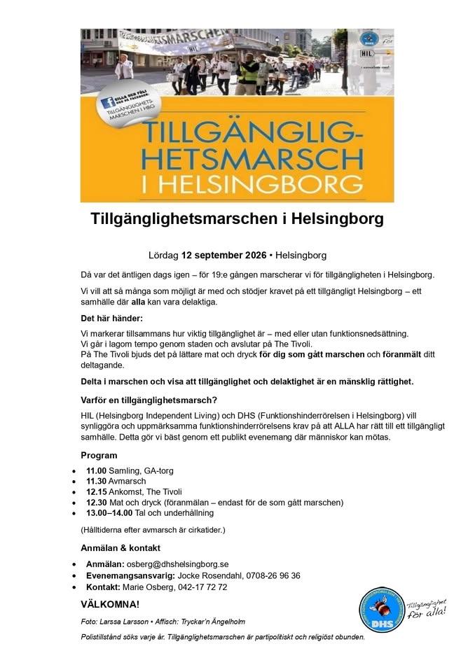 Tillgänglighetsmarschen i Helsingborg 2026