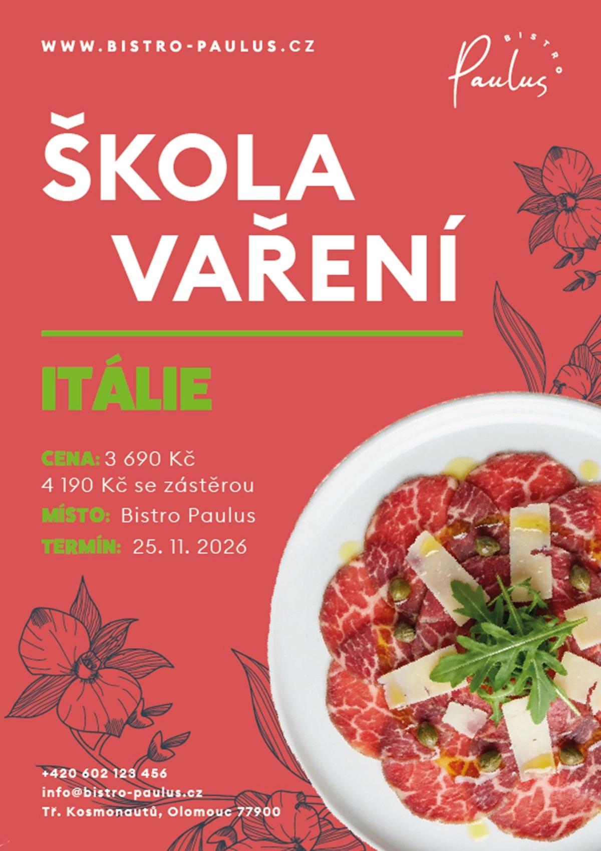 Škola vaření s Romanem Paulusem - Italská kuchyně