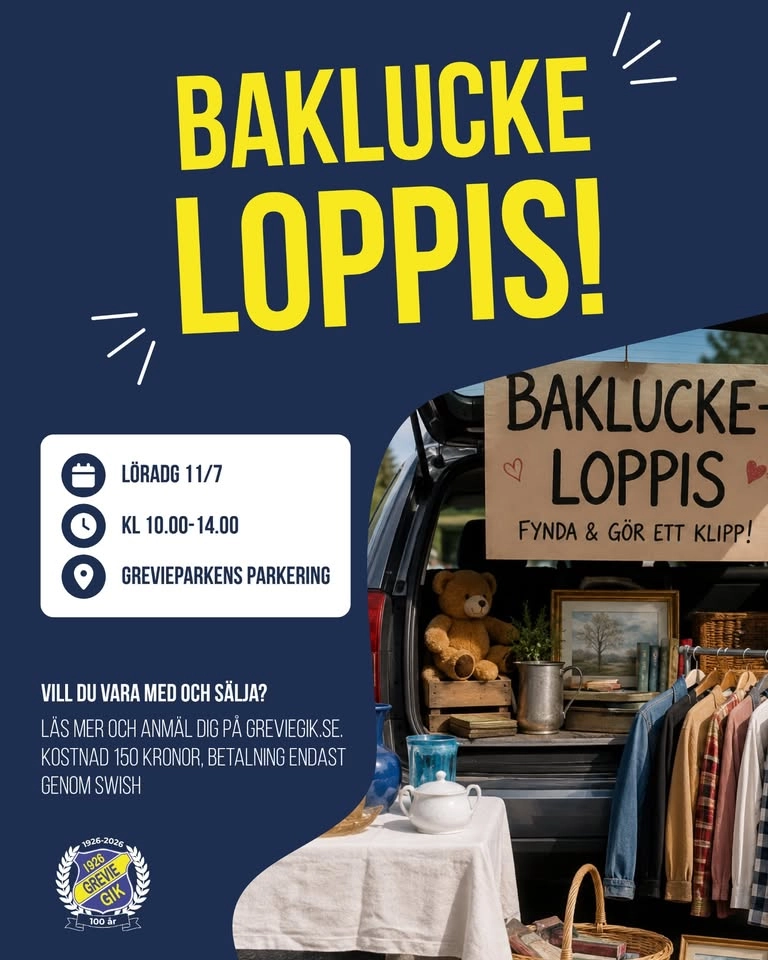 Bakluckeloppis i Grevieparken