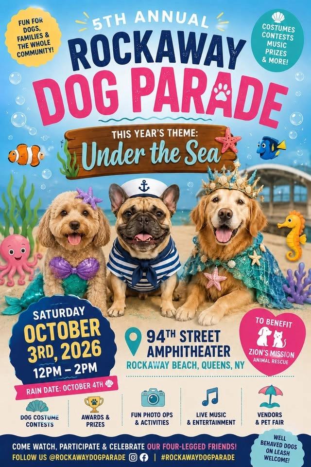 5th Annual Rockaway Dog Parade on Sat Oct 3rd 2026