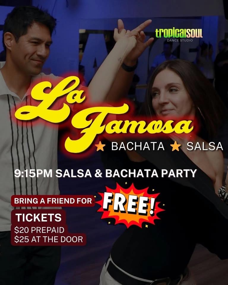 LA FAMOSA! 26TH JUNE - SALSA + BACHATA SOCIAL DANCE PARTY