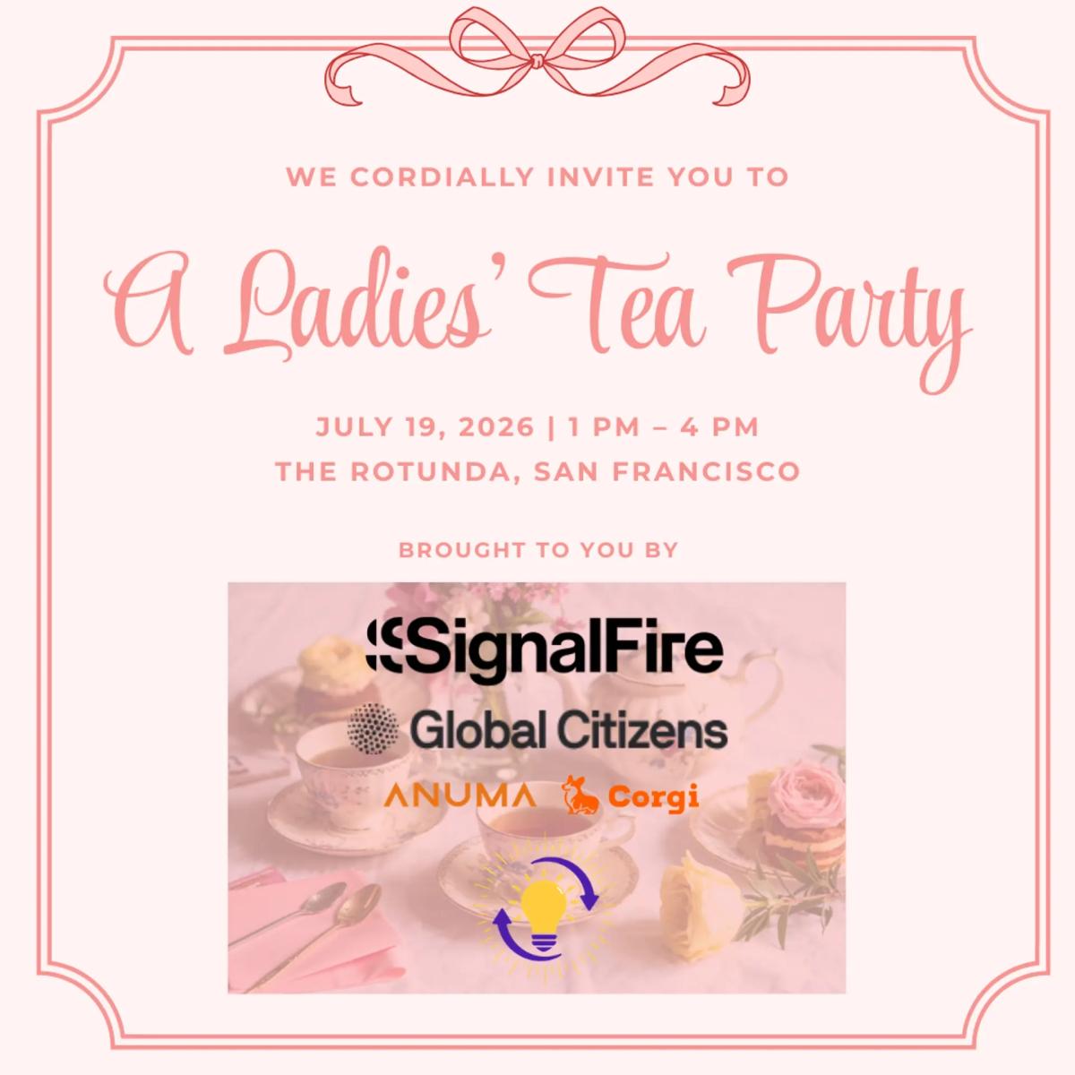 Ladies Tea Party: Female Founders in Tech
