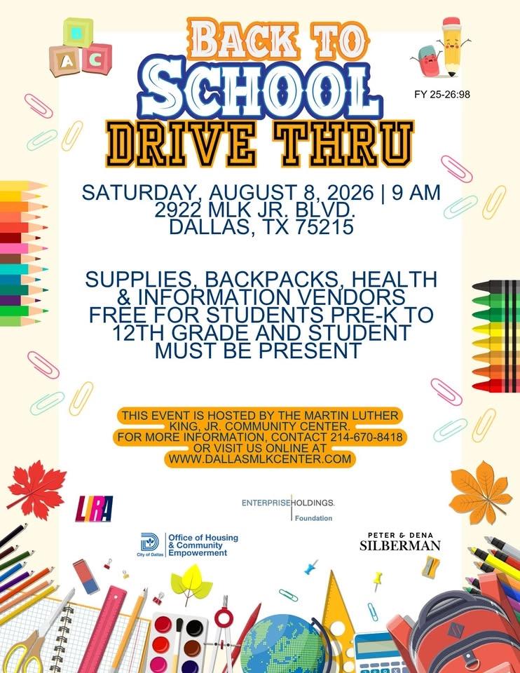 MLK Back to School (Drive-Thru) Festival