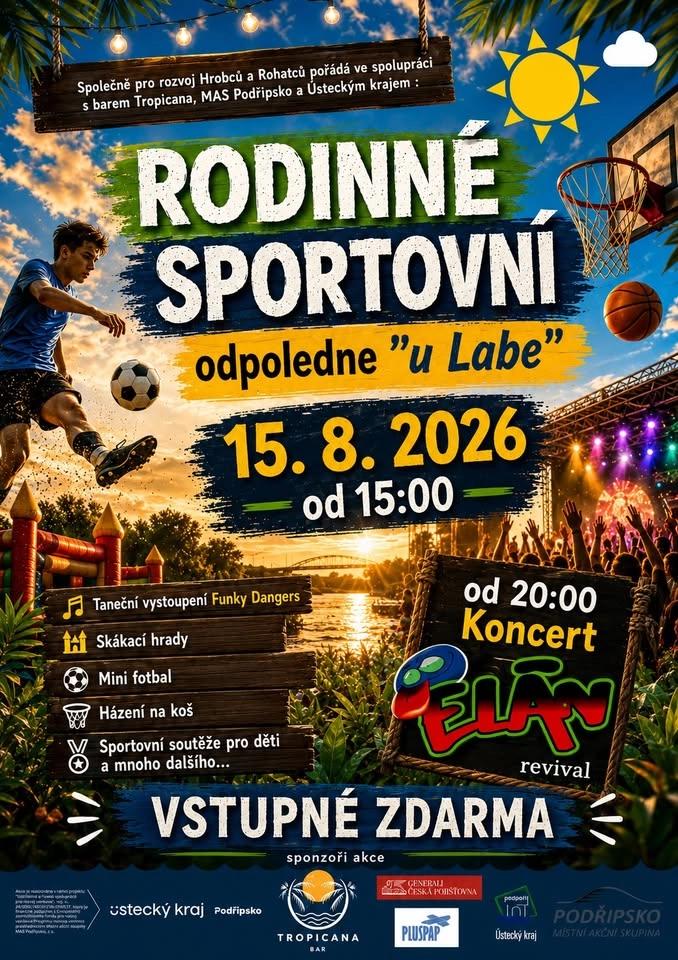 Rodinné sportovní odpoledne u Labe