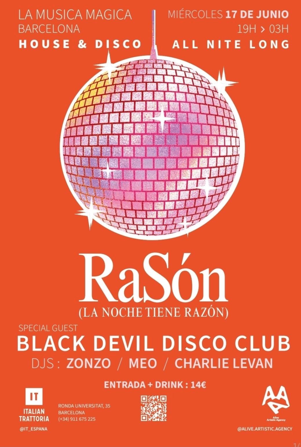 RaSón W/ Black Devil Disco Club (LIVE), Zonzo, Meo & Charlie Levan