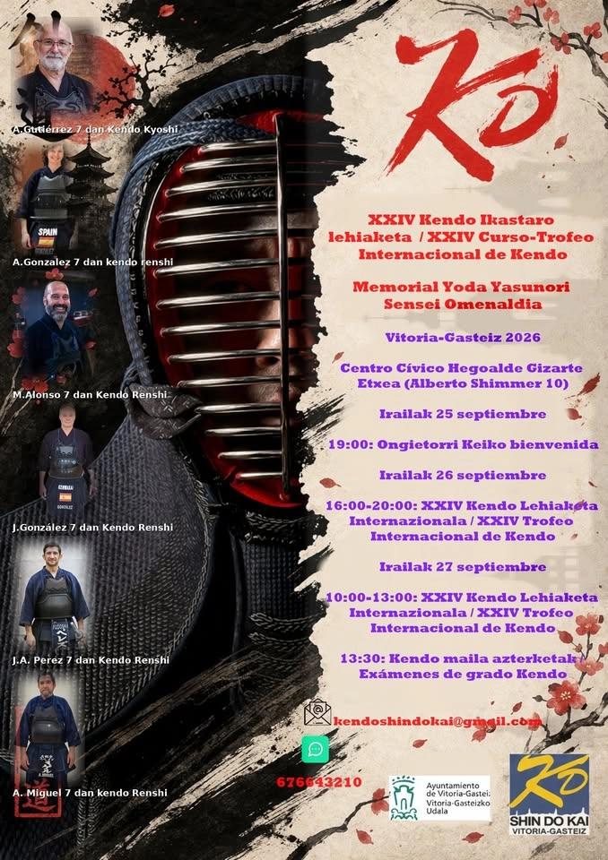 XXIV CURSO TROFEO INTERNACIONAL DE KENDO CIUDAD DE VITORIA MEMORIAL YODA YASUNORI