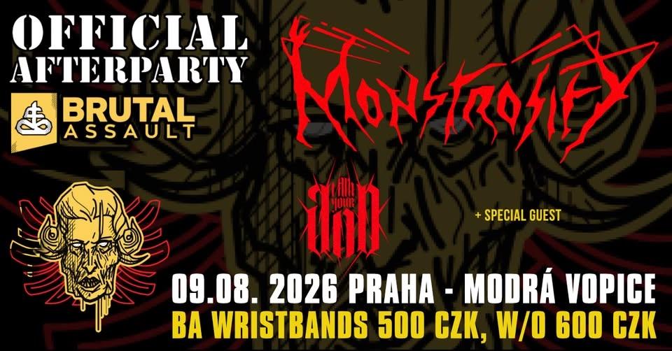 BRUTAL ASSAULT AFTERPARTY: MONSTROSITY, I AM YOUR GOD, + special guest - Praha