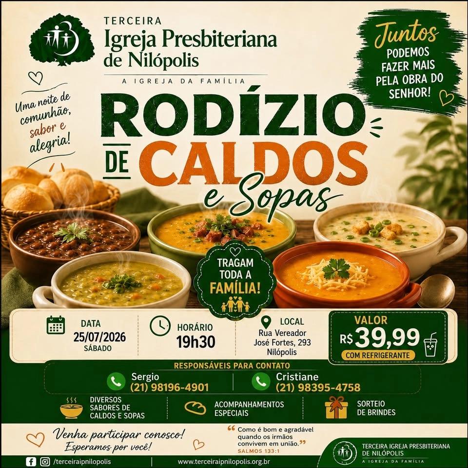 RODÍZIO DE CALDOS E SOPAS
