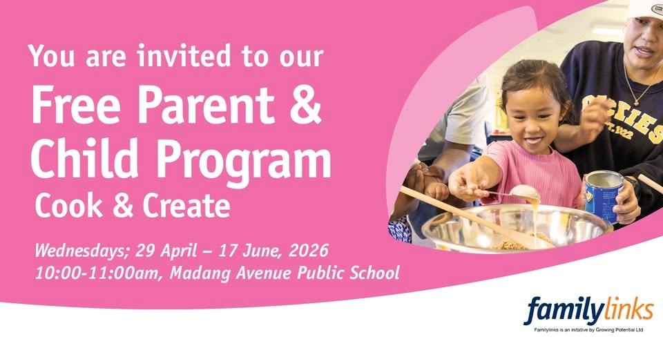 FREE- Parent and Child Program - Cook and Create