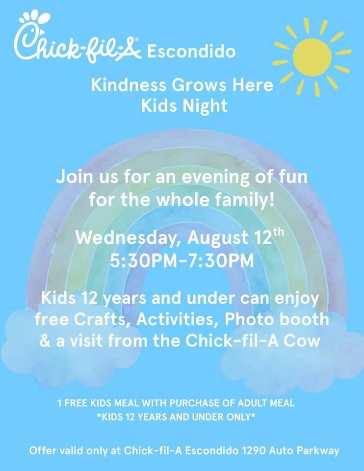 Chick-fil-A Escondido Kids Night