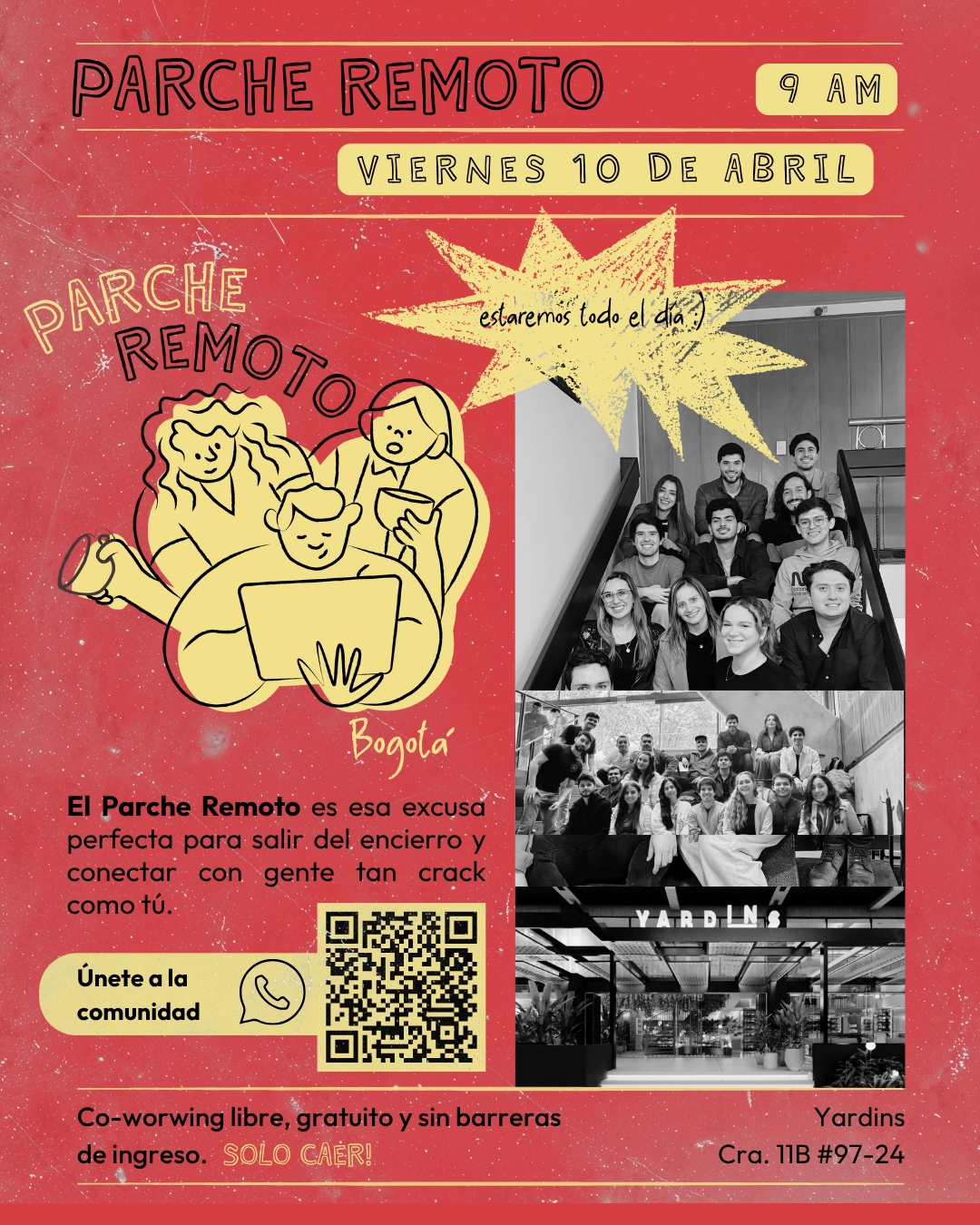 Parche remoto Bogota Viernes 10 de Abril