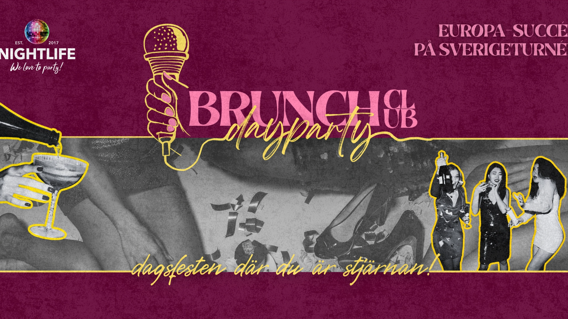Brunch Club- Bubblande tjejfest i Stockholm