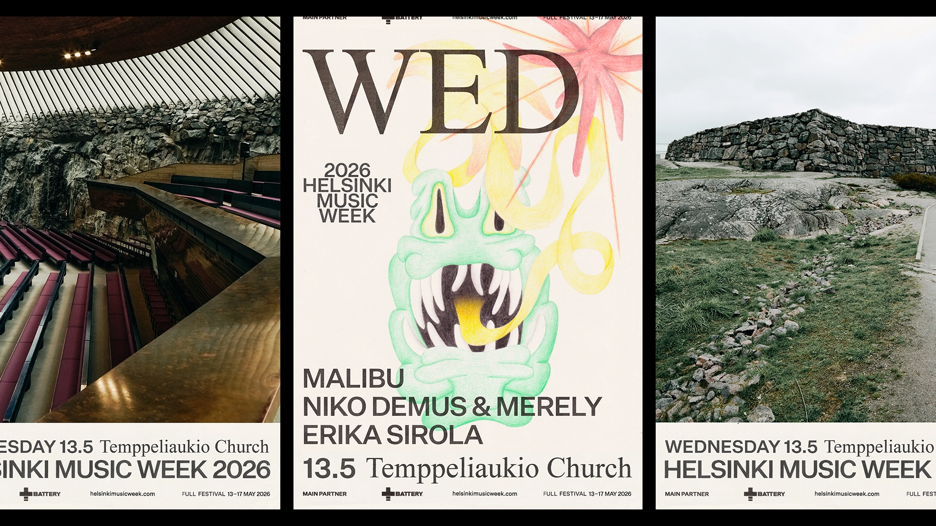 Helsinki Music Week 2026 – Malibu, Niko Demus & merely, Erika Sirola