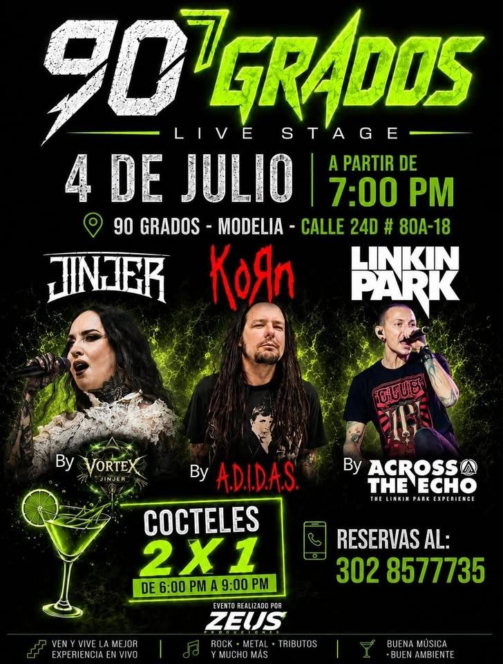 Tributo al Metal KORN - LINKIN PARK - JINJER