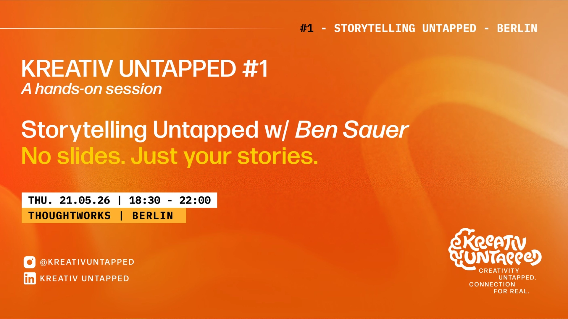 KREATIV UNTAPPED #1 – Storytelling Untapped w/ Ben Sauer