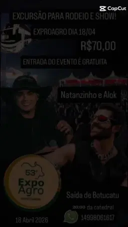 excursão Rodeio e shows