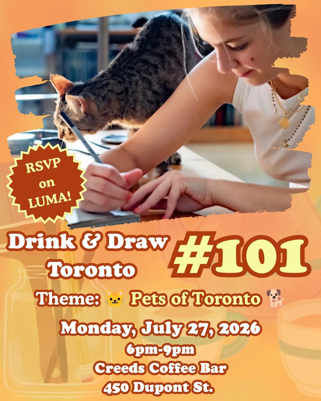 Drink & Draw Toronto #101: π Pets of Toronto π