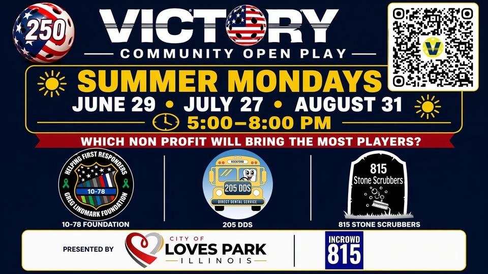 VICTORY Community Open Play for Charity - Sponsored by City of Loves Park and INCROWD815